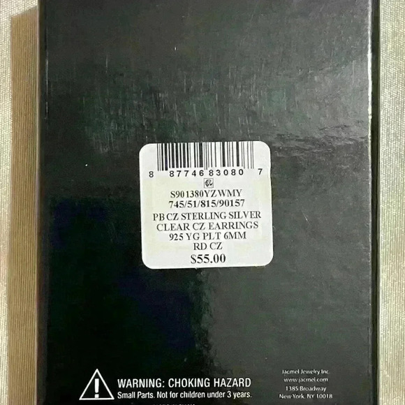 Giani Bernini Cubic Zirconia Solitaire Stud Earrings & Ceramic Trinket Dish - Picture 11 of 11